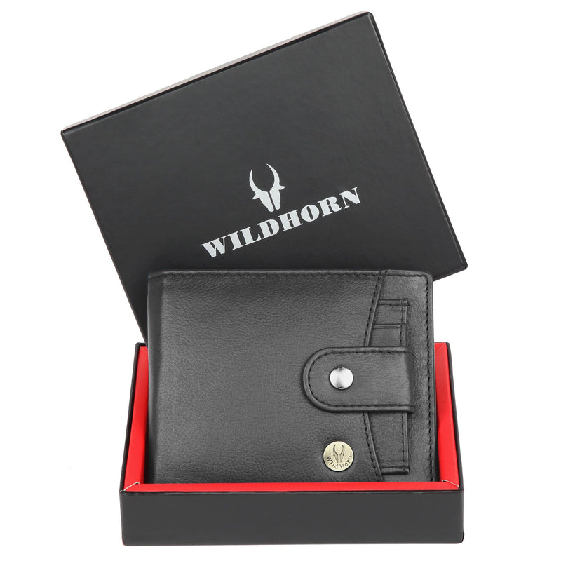 WildHorn® RFID Protected Genuine High Quality Leather Men's Wallet - WILDHORN