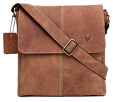 WildHorn Leather 25.4 cms Brown Messenger Bag - WILDHORN