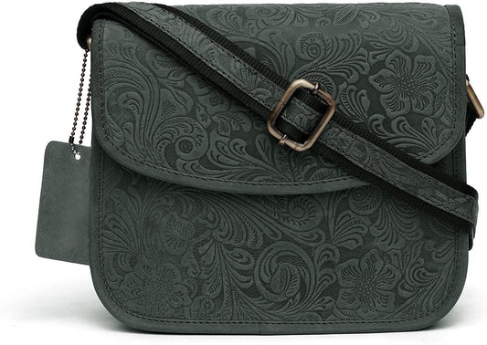 WILDHORN® Leather Crossbody Bag for Women- Small Vintage Crossover Fashion Purse Long Over the Shoulder Sling For Everyday - WILDHORN