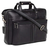 WildHorn 100% Genuine Leather Laptop Messenger Bag for Men (Black) by WILDHORN - WILDHORN