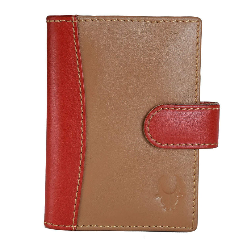 WildHorn Genuine Leather Tan Credit Card Holder - WILDHORN
