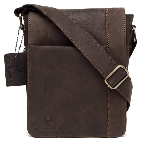 Wildhorn Genuine Leather Sling bag for men |Everyday Multipurpose Crossbody Sling traveller bag - WILDHORN