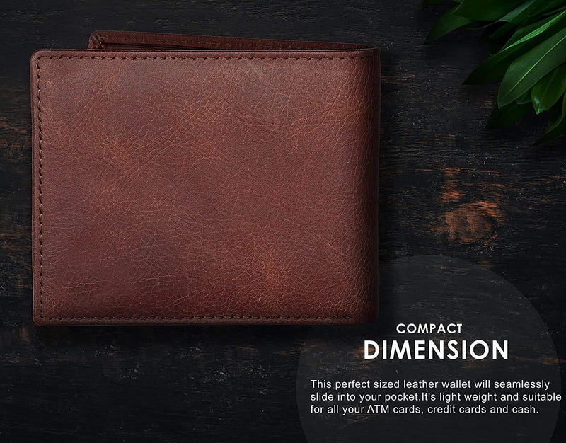 WildHorn® RFID Protected Genuine High Quality Leather Wallet Keychain & Pen Combo for Men