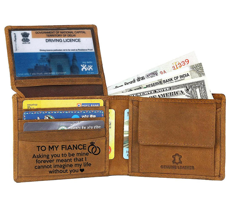 WILDHORN® Engraved Personalized Wallet for Men - Gift for Father, Husband ,Friend, Boyfriend, Brother & Son