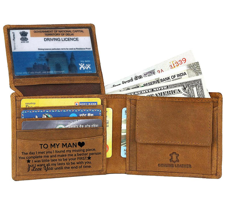 WILDHORN® Engraved Personalized Wallet for Men - Gift for Father, Husband ,Friend, Boyfriend, Brother & Son
