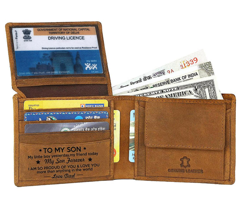 WILDHORN® Engraved Personalized Wallet for Men - Gift for Father, Husband ,Friend, Boyfriend, Brother & Son