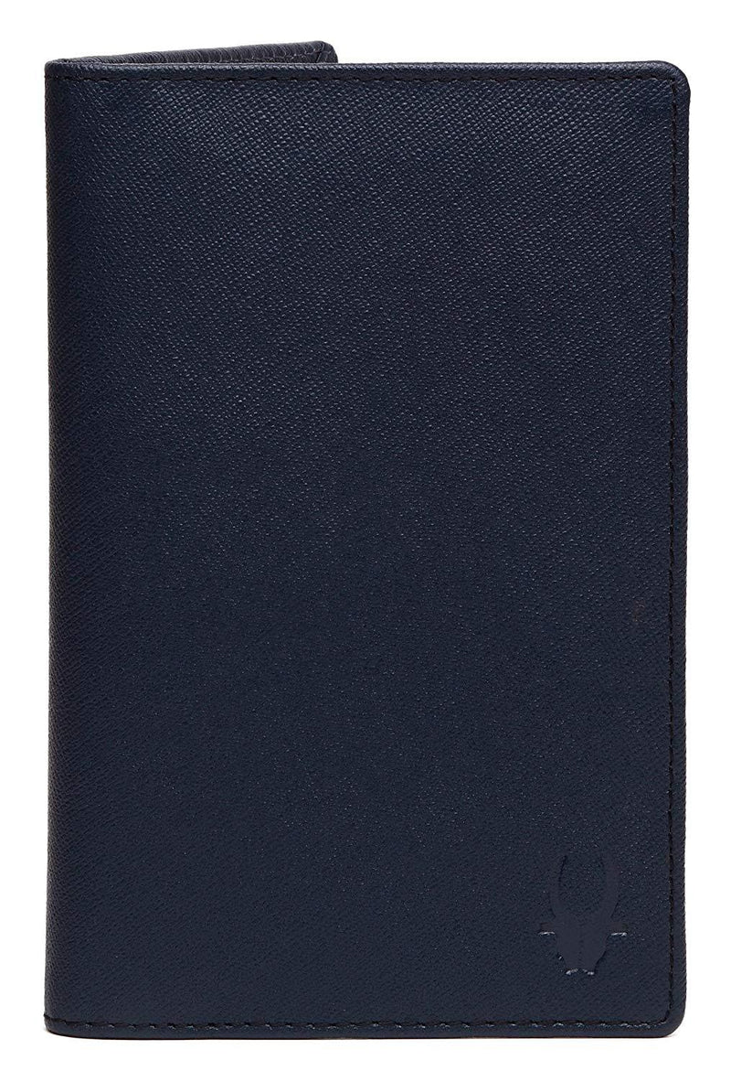 WildHorn Men Blue Genuine Leather Passport Holder - WILDHORN