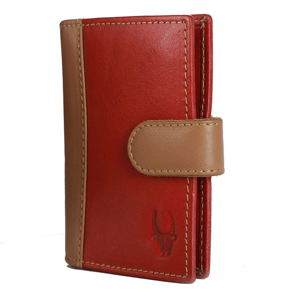 WildHorn Genuine Leather Red Credit Card Holder - WILDHORN