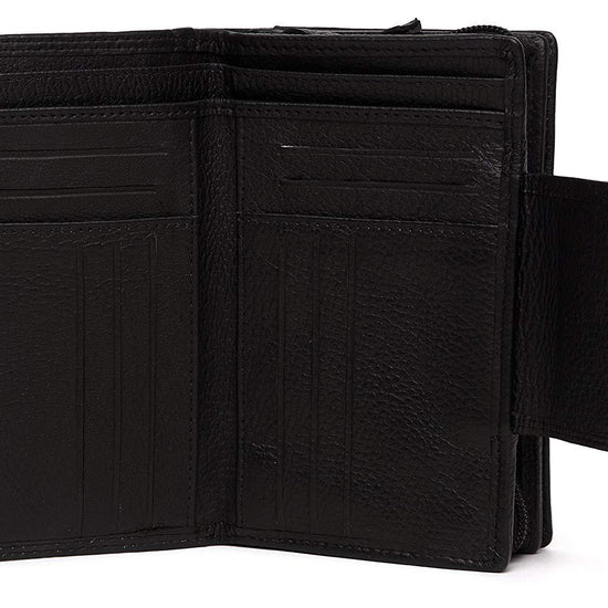 WildHorn® Black Genuine Leather Wallets for Women - WILDHORN