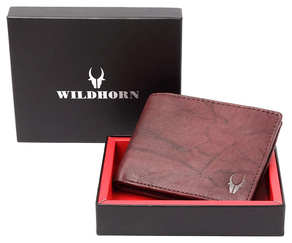 WildHorn® RFID Protected Genuine Leather Wallet for Men - WILDHORN