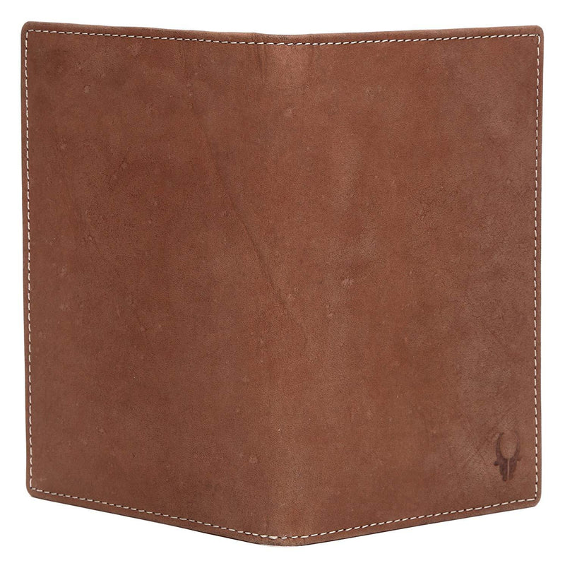 WildHorn 100% Brown Genuine Leather Travel Passport Holder - WILDHORN