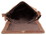 WildHorn Leather 25.4 cms Brown Messenger Bag - WILDHORN