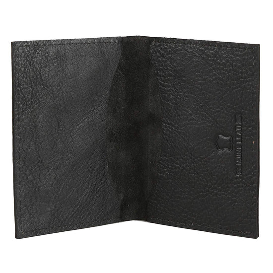 WildHorn Hand Crafted Black Genuine Leather Credit Card Holder - WILDHORN