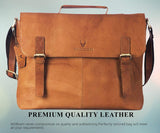 WildHorn Leather Brown Laptop Bag - WILDHORN