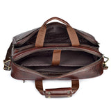 Wildhorn Genuine Leather Brown 15.6 inch Briefcase Laptop Bag for Men with Padded Compartment | Leather Travel Messenger Bag with Laptop Compartment(MB596) - WILDHORN