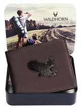 WILDHORN® Falcon Hunter Leather Wallet for Men - WILDHORN