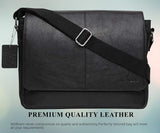 WildHorn Urban Edge Genuine Leather-Nylon Laptop Messenger Bag - WILDHORN