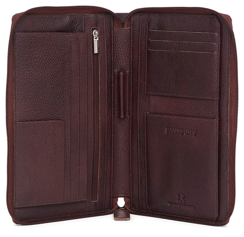 WildHorn Brown Passport Cover - WILDHORN