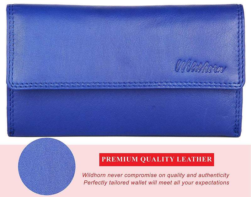 WildHorn Emily RFID PROTECTED Genuine Leather Wallet for Women stylish|Purse for Women/Girls - WILDHORN