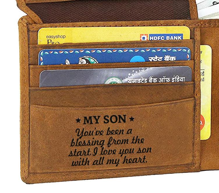 WILDHORN® Engraved Personalized Wallet for Men - Gift for Father, Husband ,Friend, Boyfriend, Brother & Son