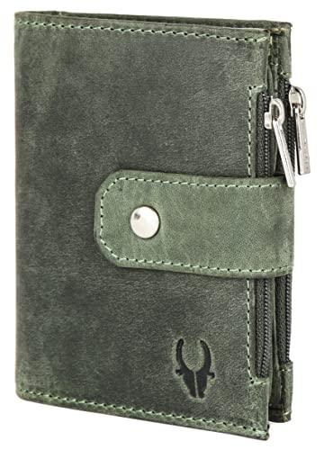 WILDHORN Top Grain Leather Wallet for Men | RFID Blocking | Loop Closure | Ultra Strong Stitching I Zip Compartments with11Card Slots | 1 ID Window - WILDHORN