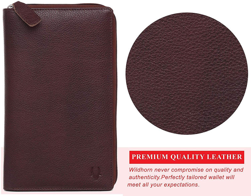 WildHorn Brown Passport Cover - WILDHORN