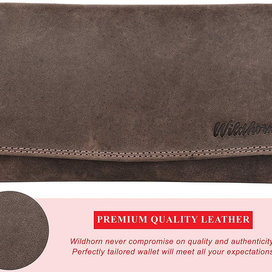 WildHorn Mia RFID PROTECTED Genuine Leather Wallet for Women stylish|Purse for Women/Girls - WILDHORN