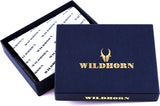 WildHorn Old River Men’s High Quality Distress Hunter Leather Brown Card Holder - WILDHORN