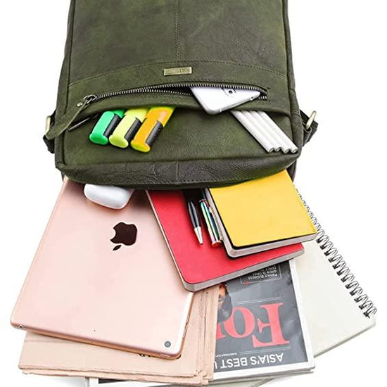 WILDHORN Leather Men's sling Bag I Messenger Bag I Zipper Crossbody Shoulder Satchel Bags for Work Business & Travel Dimension: L- 11 inch H- 12.5 inch W- 2.5 inch - WILDHORN
