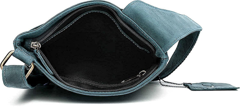 WILDHORN® Leather 8.5 inch Sling Messenger Bag for Men I Multipurpose Crossbody Bag I Travel Bag with Adjustable Strap I Utility Bag I DIMENSION : L-8.5 inch W-0.5 inch H-10.3 inch (Tan Nappa) - WILDHORN