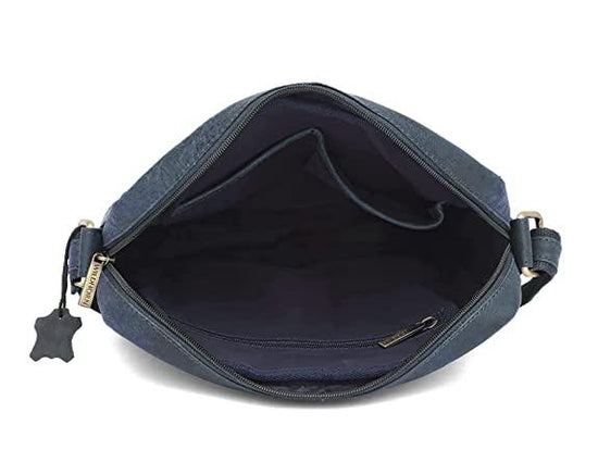 WILDHORN Leather Men's sling Bag I Messenger Bag I Zipper Crossbody Shoulder Satchel Bags for Work Business & Travel Dimension: L- 11 inch H- 12.5 inch W- 2.5 inch - WILDHORN
