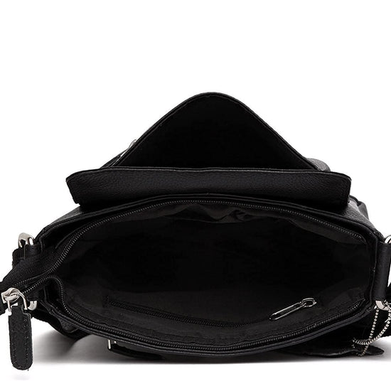 WILDHORN Leather Sling Messenger Bag for Men. DIMENTION : L-8 inch W-3 inch H-9 inch - WILDHORN