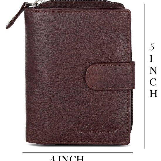 WildHorn RFID Protected Genuine Leather Wallet for Women Stylish|Purse for Women/Girls - WILDHORN