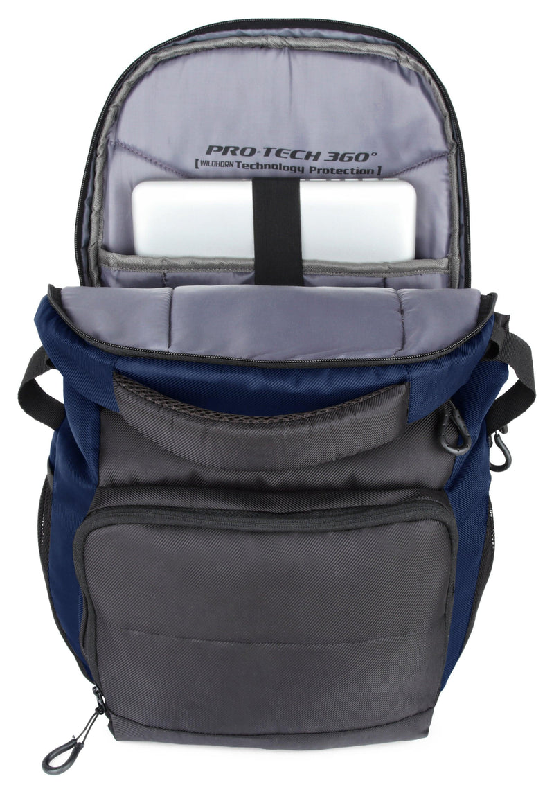WILDHORN Laptop Backpack for Men, Extra Large 30L Travel Backpack with Multi Zip Compartment, Business College Bookbag Fit 15.6 Inch Laptop