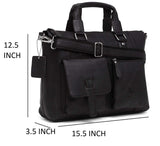 WildHorn Genuine Leather Laptop Messenger Bag Dimension : L-15.5 inch W-3.5 inch H-12.5 inch - WILDHORN