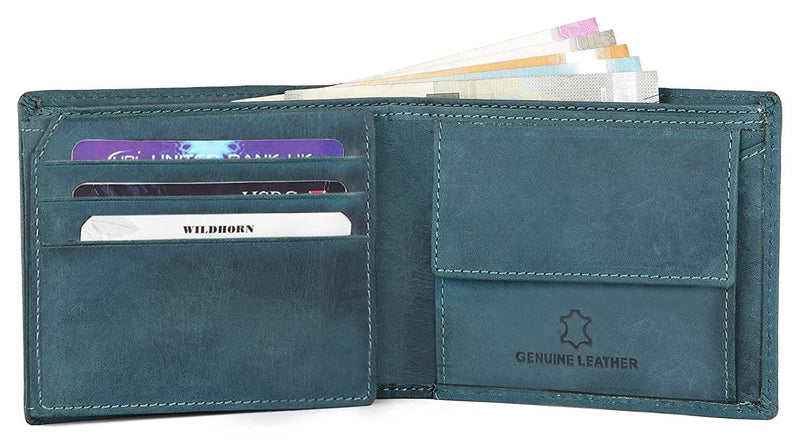 WILDHORN® Antlers Hunter Leather Wallet for Men (TAN)