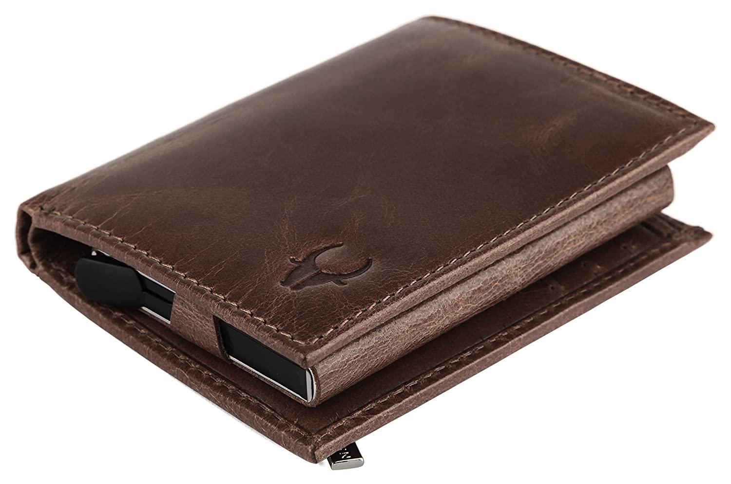 WILDHORN Top Grain Portrait Leather Wallet for Men | C-Clip Detachable Card Case I Credit & Debit Card Holder I RFID Blocking | Extra Capacity | Ultra Strong Stitching | | Gift for Him - WILDHORN
