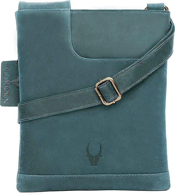WILDHORN Genuine Leather Hunter Sling bag for men | Everyday Multipurpose Crossbody Leather Traveler Tablet Sling Bag