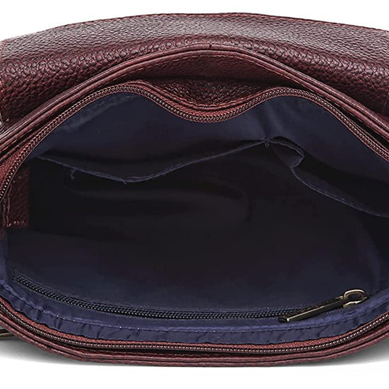 WILDHORN Leather Sling Messenger Bag for Men. DIMENTION : L-8 inch W-3 inch H-9 inch - WILDHORN