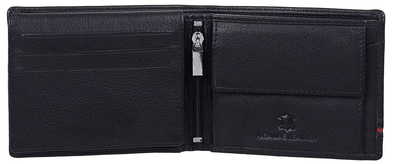 NAPA HIDE Leather Wallet for Men I 6 Card Slots I 2 Currency Compartment I 1 Transparent ID Window I 1 Zip Compartment - WILDHORN