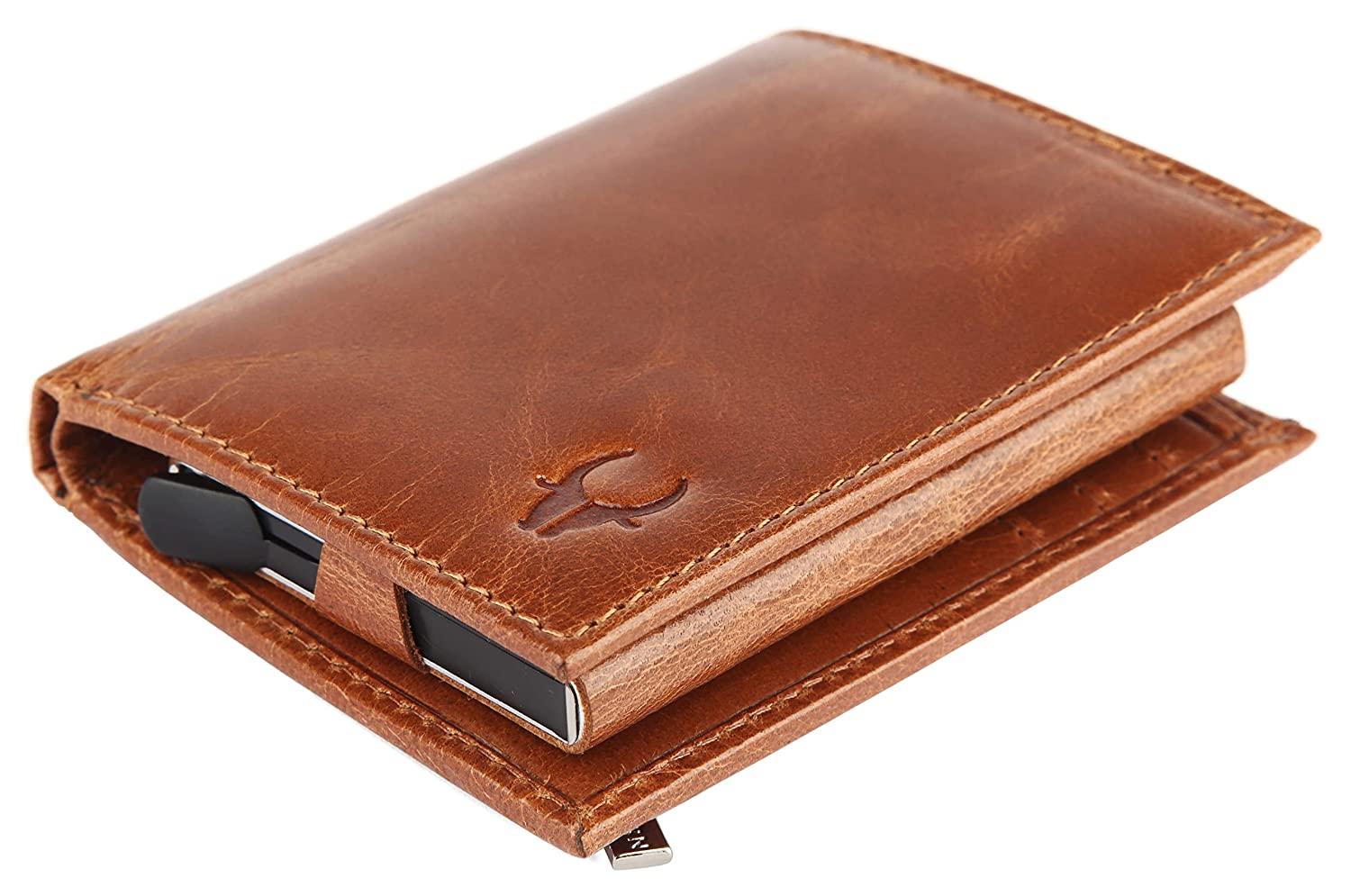 WILDHORN Top Grain Portrait Leather Wallet for Men | C-Clip Detachable Card Case I Credit & Debit Card Holder I RFID Blocking | Extra Capacity | Ultra Strong Stitching | | Gift for Him - WILDHORN