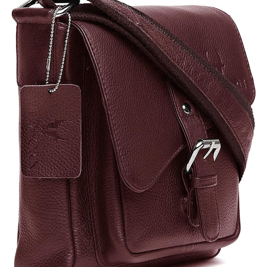WILDHORN® Original Leather 9 inch Sling Bag for Men I Multipurpose Crossbody Bag I Travel Bag with Adjustable Strap I DIMENSION: L- 8 inch H- 9 inch W- 3 inch - WILDHORN