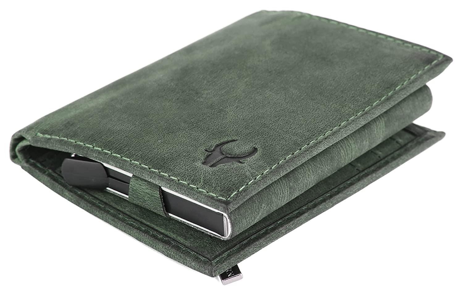 WILDHORN Top Grain Portrait Leather Wallet for Men | C-Clip Detachable Card Case I Credit & Debit Card Holder I RFID Blocking | Extra Capacity | Ultra Strong Stitching | | Gift for Him - WILDHORN