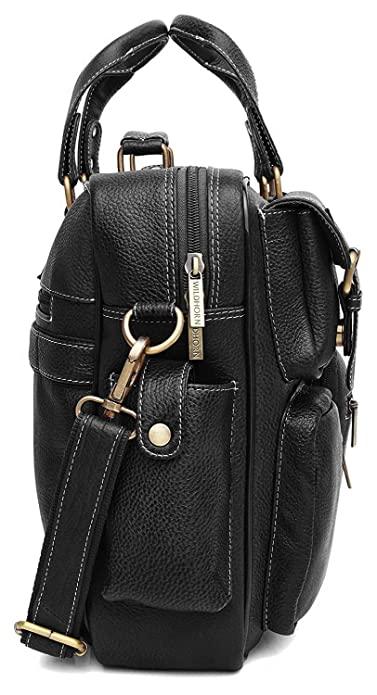 WILDHORN Leather Briefcase for Men I Computer Bag Laptop Bag I Business Travel Messenger Bag For Men l Large 16.5 Inch For Daily Use