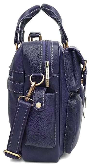 WILDHORN Leather Briefcase for Men I Computer Bag Laptop Bag I Business Travel Messenger Bag For Men l Large 16.5 Inch For Daily Use