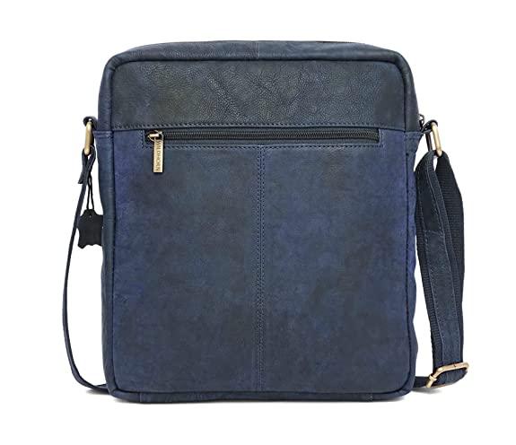 WILDHORN Leather Men's sling Bag I Messenger Bag I Zipper Crossbody Shoulder Satchel Bags for Work Business & Travel Dimension: L- 11 inch H- 12.5 inch W- 2.5 inch - WILDHORN