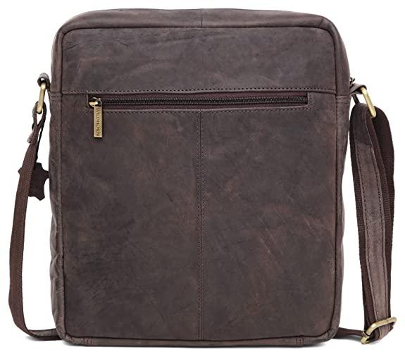 WILDHORN Leather Men's sling Bag I Messenger Bag I Zipper Crossbody Shoulder Satchel Bags for Work Business & Travel Dimension: L- 11 inch H- 12.5 inch W- 2.5 inch - WILDHORN