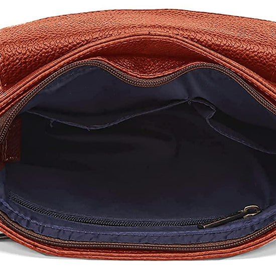 WILDHORN Leather Sling Messenger Bag for Men. DIMENTION : L-8 inch W-3 inch H-9 inch - WILDHORN