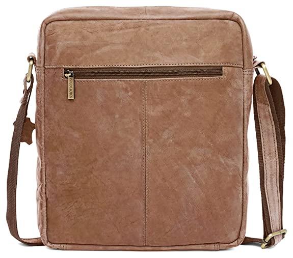 WILDHORN Leather Men's sling Bag I Messenger Bag I Zipper Crossbody Shoulder Satchel Bags for Work Business & Travel Dimension: L- 11 inch H- 12.5 inch W- 2.5 inch - WILDHORN