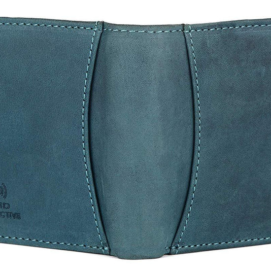 Napa Hide RFID Protected Genuine High Quality Leather Wallet & Pen Combo for Men (BLUE HUNTER) - WILDHORN